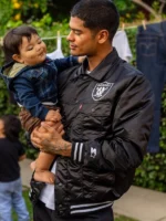 Levi’s X Starter Raiders Black Satin Trucker Jacket