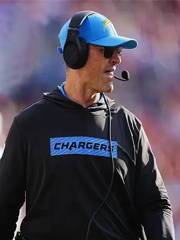 Los Angeles Chargers Jim Harbaugh Coach-Hoodie Los Angeles Chargers Jim Harbaugh Coach-Hoodie