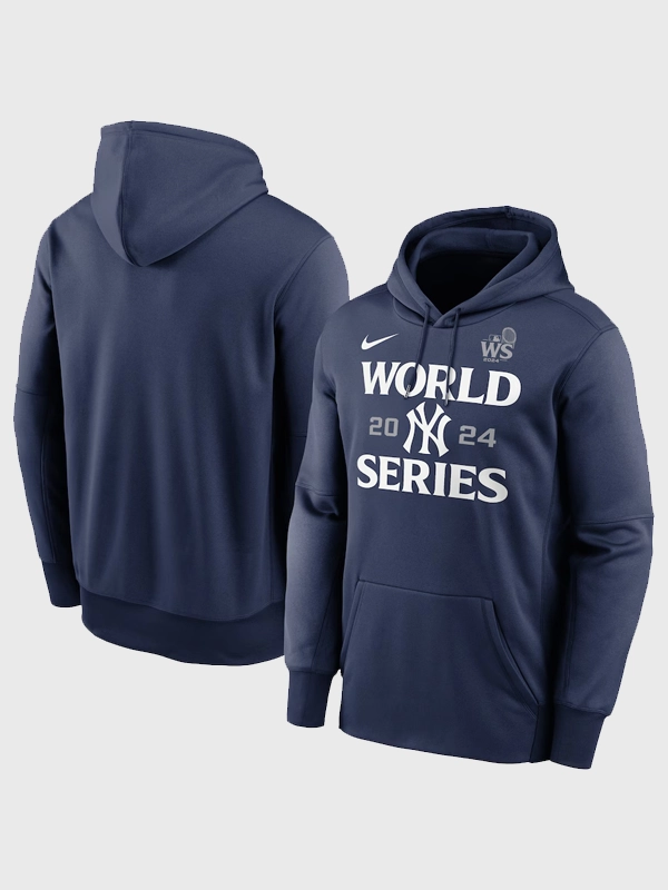 New York Yankees Nike 2024 World Series Hoodie Blue New York Yankees Nike 2024 World Series Hoodie Blue
