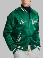 Ralph Lauren Yankees Green Satin Varsity Jacket