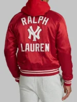 Ralph Lauren Yankees Red Satin Bomber Jacket