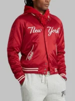 Ralph Lauren Yankees Red Satin Varsity Jacket