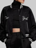 Ralph Lauren Yankees Satin Bomber Jacket Black