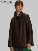 Soeur Vincenzo Leather Jacket Brown