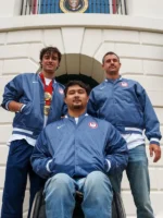 Team USA 2024 Olympian Blue Bomber Jacket