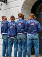 Team USA Olympian Blue Bomber Jacket 2024