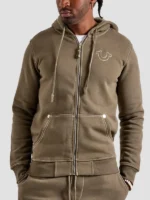True Religion Big-T Full-Zip Hoodie