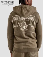 True Religion Big-T Zip-Up Hoodie Olive Green