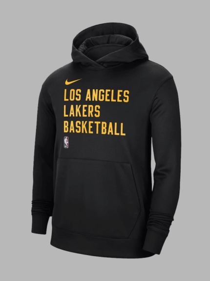 Unisex Los Angeles Lakers Nike Black 2024 Performance Spotlight On-Court Practice Pullover Hoodie