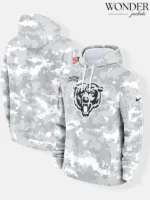 2024 Chicago Bears Arctic Camo Salute to Service Hoodie
