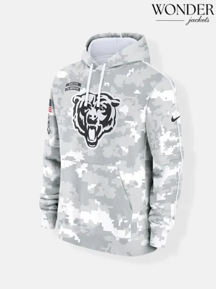 2024 Salute to Service Chicago Bears Camo Hoodie