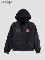 Abercrombie NFL Winterized Hooded Bomber Jacket Black