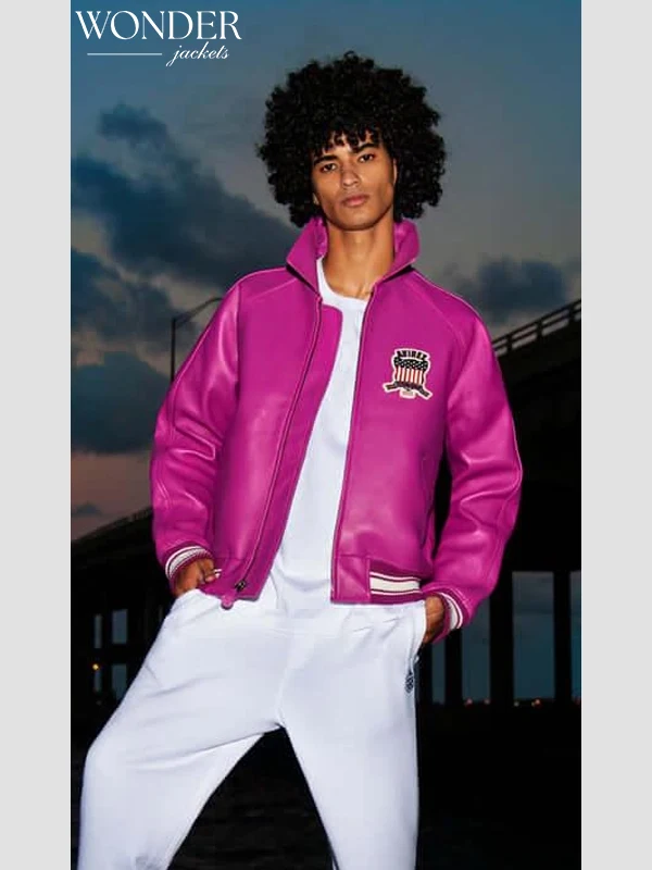 Pink Avirex Leather Jacket | Avirex Icon Pink Leather Jacket