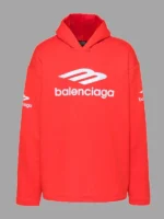 Balenciaga 3b Sports Icon Hoodie Red