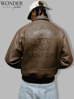 Bentley x Picante Leather Brown Jacket