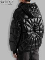 Black Puffer Spiderman x Moncler Down Jacket
