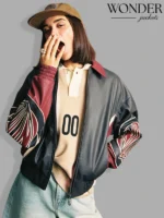 Brown and Red Leather Jacket Nude Project