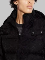 Coach Signature Black Hooded Puffer Jacket