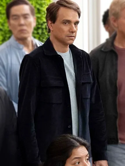 Cobra Kai S06 Daniel LaRusso Corduroy Jacket Blue