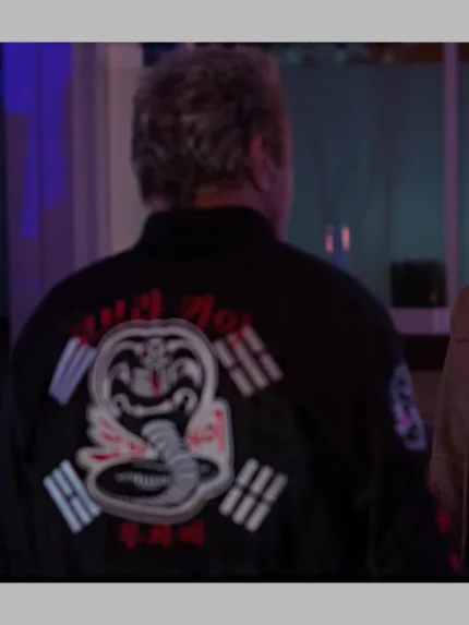 Cobra Kai S06 John Kreese Black Bomber Jacket