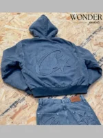 Corteiz x Nike Denim Hoodie Blue