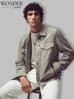Dylan Light Grey Suede Jacket Todd Snyder
