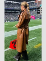 Erin Andrews Brown Leather Coat