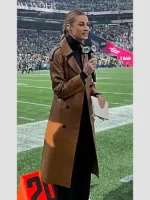Leather Brown Long Trench Coat