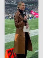 Erin Andrews Leather Trench Coat Brown