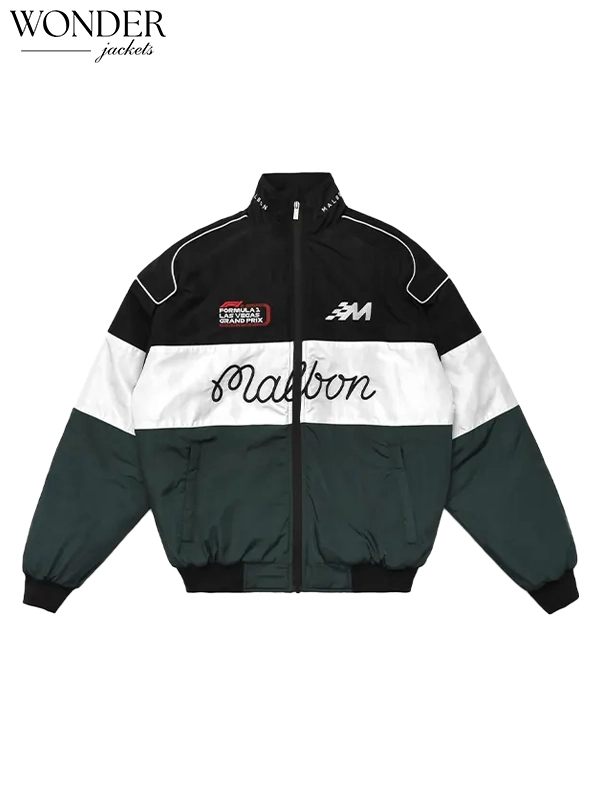 F1 Paddock Racing Green and Black Jacket F1 Paddock Racing Green and Black Jacket