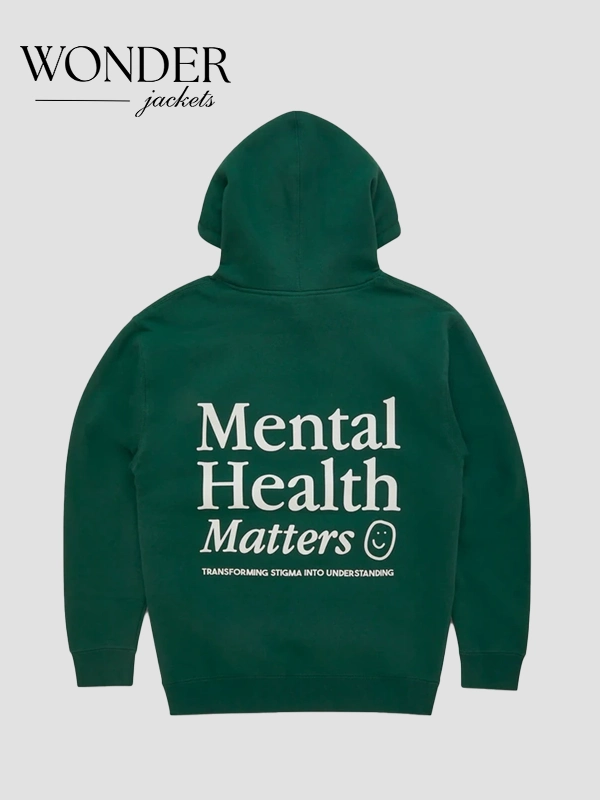Happiness Project Mental Health Matters Hoodie Green Happiness Project Mental Health Matters Hoodie Green