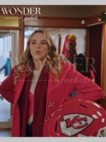 Holiday Touchdown A Chiefs Love Story Alana Higman Pink Wool Coat