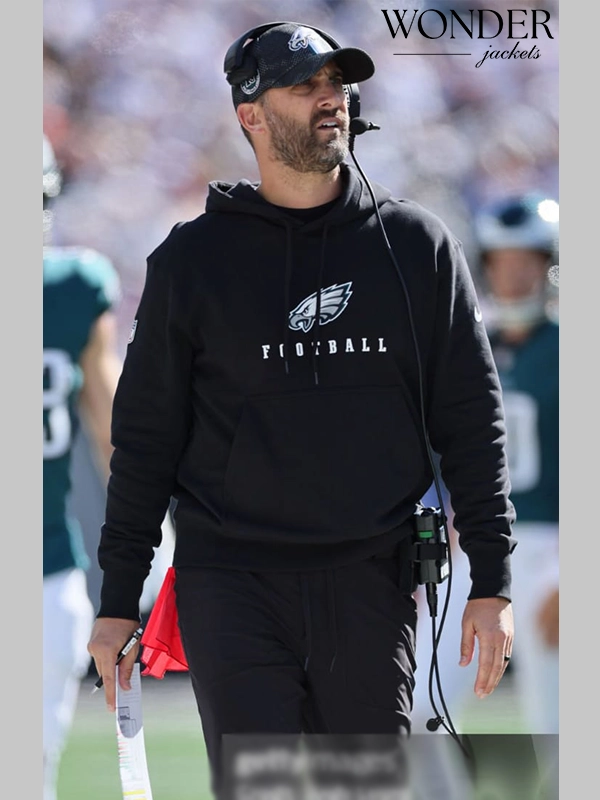 Nick Sirianni Philadelphia Eagles Black Hoodie Nick Sirianni Philadelphia Eagles Black Hoodie