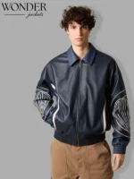 Nude Project Leather Blue Jacket