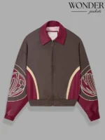 Nude Project Leather Jacket Brown and Red