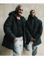 Oba Cotton Black Monogram Puffer Jacket