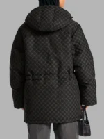Oba Cotton Monogram Black Puffer Jacket