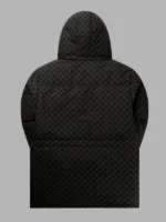 Oba Cotton Monogram Puffer Jacket Black