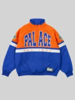 Palace Breakout Half Zip Bomber Jacket Orange and Blue