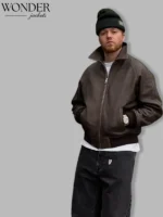 Picante x Bentley Leather Jacket Brown
