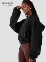 Popflex Zip Cloud Hoodie Black