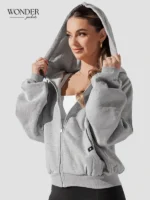 Popflex Zip Cloud Hoodie Grey