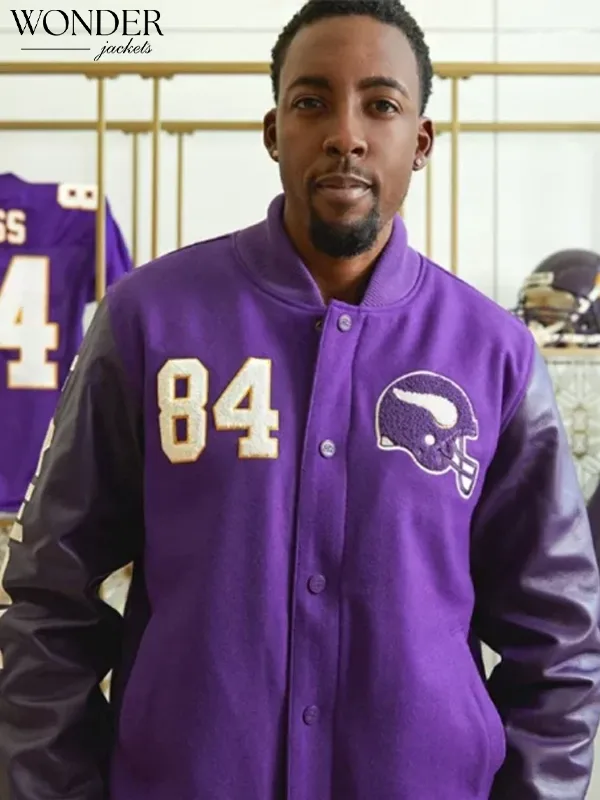 Randy Moss Purple Varsity Jacket Randy Moss Purple Varsity Jacket