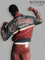 Red and Brown Leather Jacket Nude Project