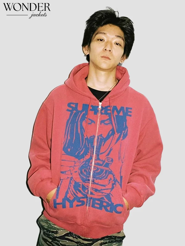 Supreme Hysteric Glamour Thermal Lined Zip Up Hoodie Supreme Hysteric Glamour Thermal Lined Zip Up Hoodie