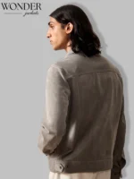 Todd Snyder Dylan Suede Leather Jacket Light Grey