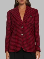 Versace Tweed Masculine Blazer red & black