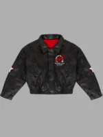 Wish Me Luck Cropped League Bomber Jacket