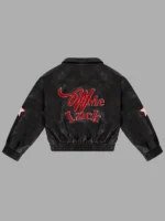 Wish Me Luck Unisex Black League Bomber Jacket
