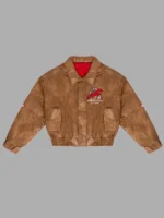 Wish Me Luck Unisex Brown League Bomber Jacket